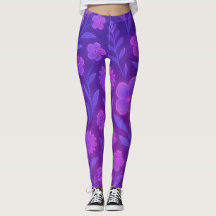 Digital Bloom Future Pattern Futuristisches Flor Leggings