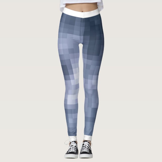 Digital Blue Print Leggings (Vorderseite)