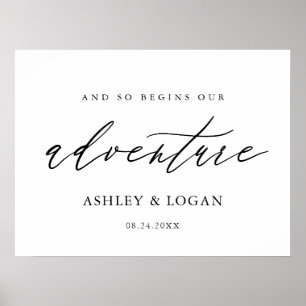 Digital Calligraphy Mariage Adventure Affiche de b