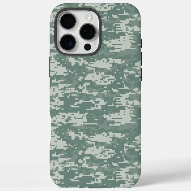 Digital Camouflage Army Woodland Camouflage iPhone 16 Pro Max Hülle (Rückseite)