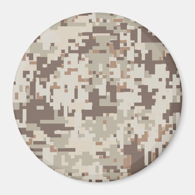 Digital Camouflage Beige Dekoration Magnet (Vorne)