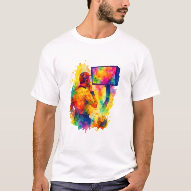 Digital Chaos T-Shirt - Meme Hustle & Football Vib (Vorderseite)