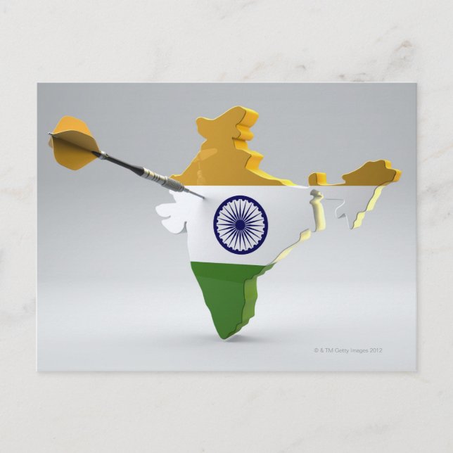 Digital Composite of India Postkarte (Vorderseite)