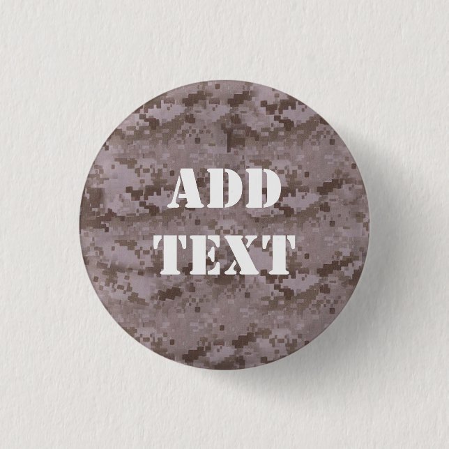 Digital Desert Camouflage Button (Vorderseite)