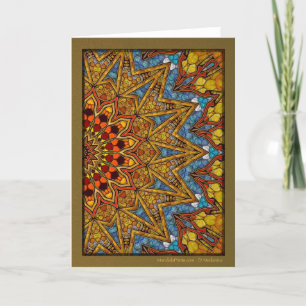 Digital Desert Mandala Feiertagskarte