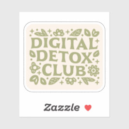 Digital detox club wellness girl aesthetic aufkleber