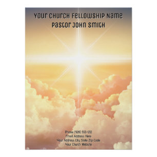DIGITAL DOWNLOAD Christliche Himmlische Cloud Chur Poster