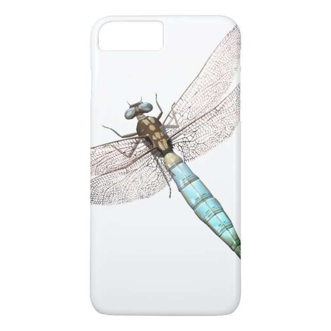 Digital Dragonfly auf Weiß Case-Mate iPhone Hülle (Rückseite)