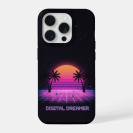 Digital Dreamer Neon Grid iPhone Case iPhone 15 Pro Hülle