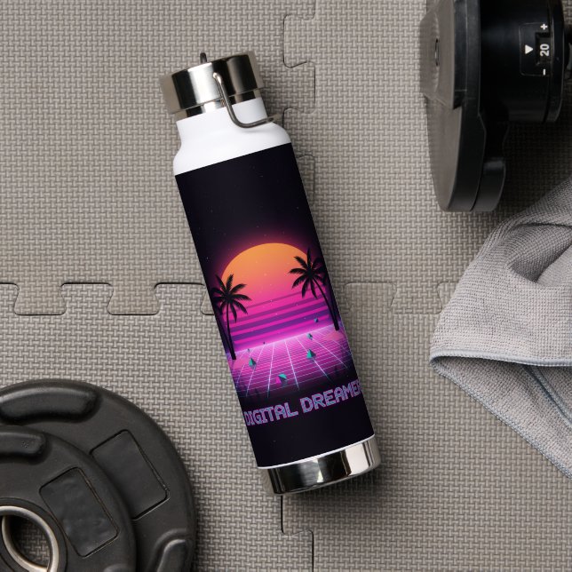 Digital Dreamer Stainless Steel Water Bottle Trinkflasche (Fitnesstudio (gedreht))