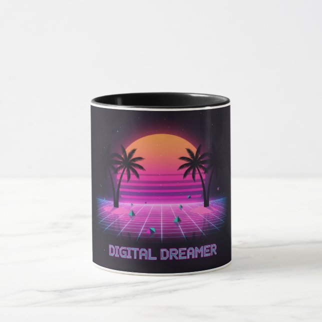 Digital Dreamer Zweifarben-Kaffeetasse Tasse (Zentrum)