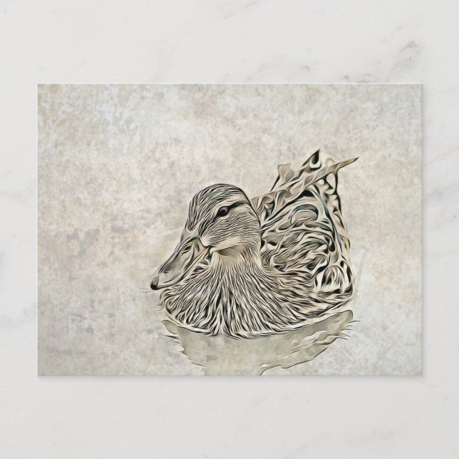 Digital Duck Art Postkarte (Vorderseite)