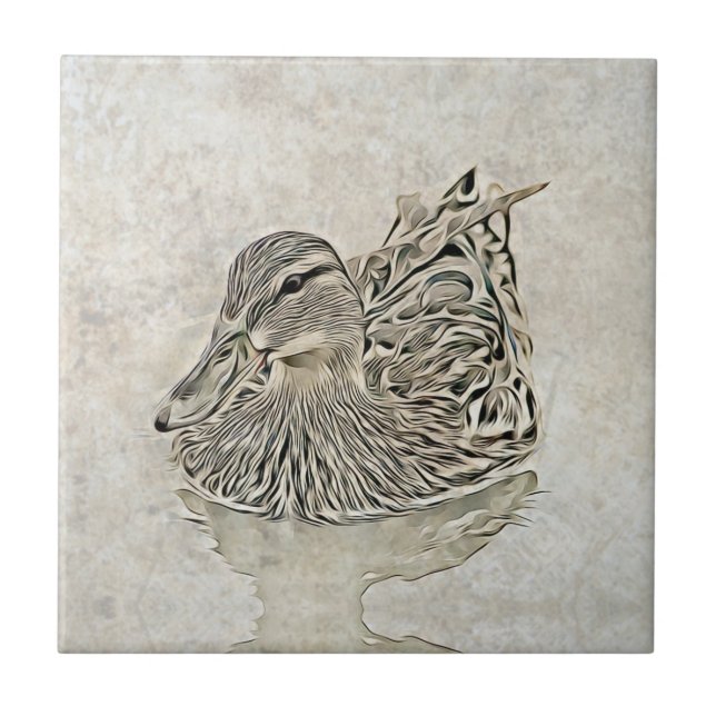 Digital Duck Art Tile Fliese (Vorderseite)