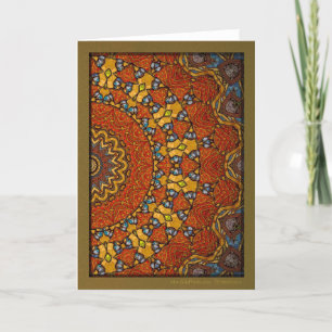 Digital Earthy Mandala Feiertagskarte