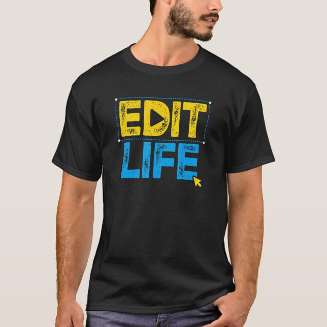 Digital Editor Edit Life Video Editing Graphic Des T-Shirt (Vorderseite)