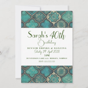 Digital Elegant Green Chic Geburtstag Einladung