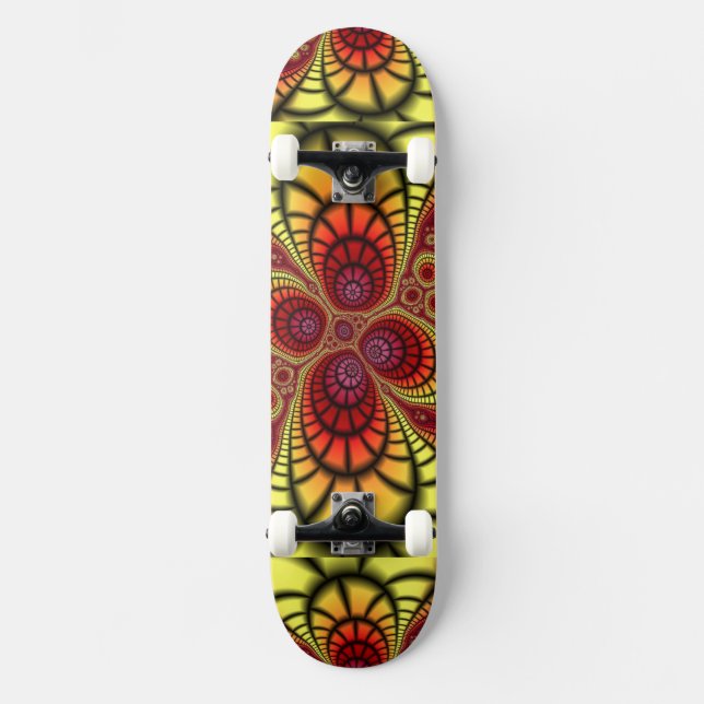 Digital-Entwurfs-Kunst-GoldSchmutz-Rost Skateboard (Vorderseite)