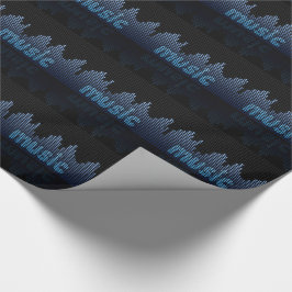 Digital Equalizer Music Wave Wall Geschenkpapier
