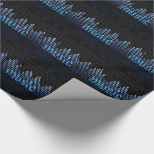 Digital Equalizer Music Wave Wall Geschenkpapier