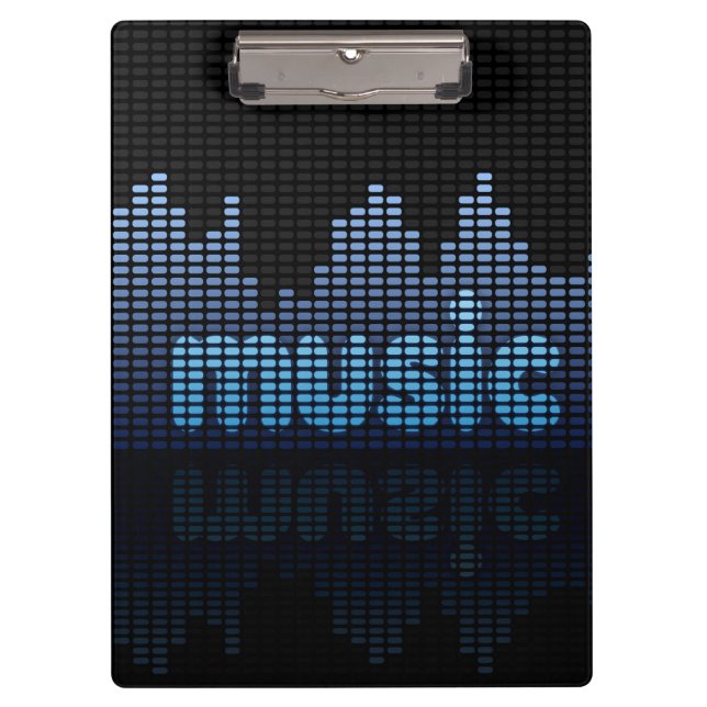 Digital Equalizer Music Wave Wall Klemmbrett (Vorderseite)