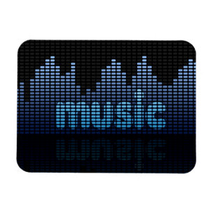 Digital Equalizer Music Wave Wall Magnet