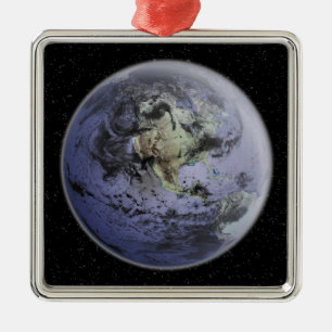 Digital erhöhtes Bild der vollen Erde Ornament Aus Metall