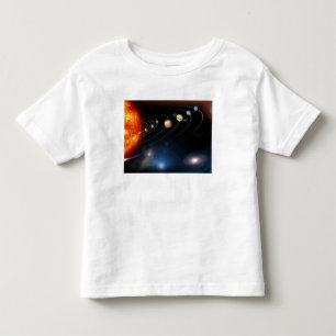Digital erzeugtes Bild unseres Sonnensystems Kleinkind T-shirt