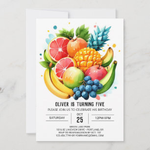 Digital Fruit Juicy Fiesta Geburtstag Einladung