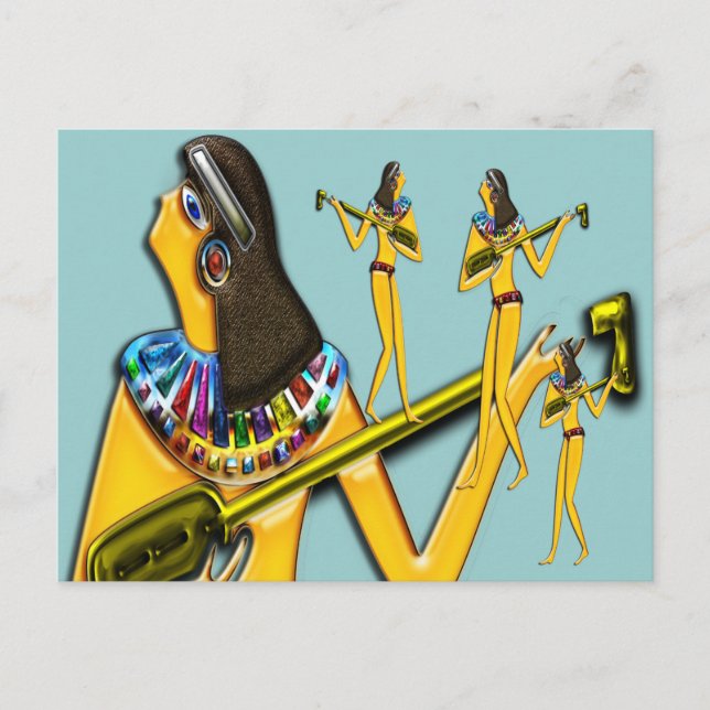 digital gestrichen; frühe ägyptische Postkarte (Vorderseite)