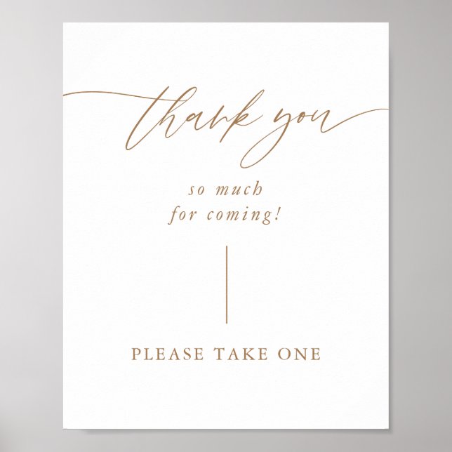 Digital Gold Wedding Vielen Dank für Ihr Interesse Poster (Vorne)