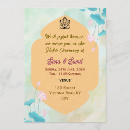 Digital Haldi Ceremony Invitations  Einladung