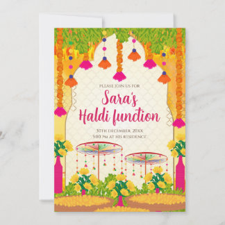 Digital Haldi Einladung Mehndi einladen Haldi-Kart
