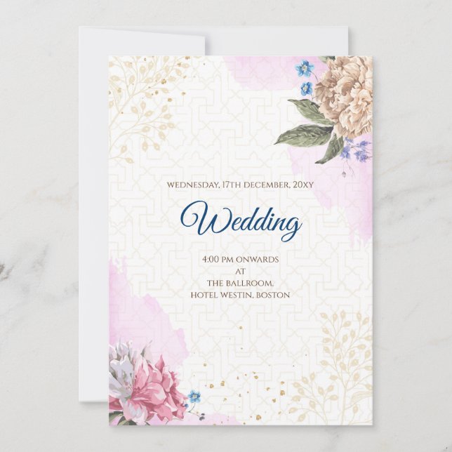 Digital Hindu Hochzeit Einladung Indische Hochzeit (Vorderseite)