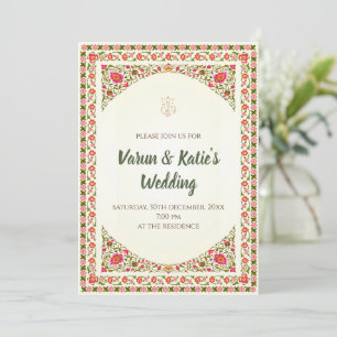 Digital Hindu Hochzeit laden indische Hochzeit ein Einladung