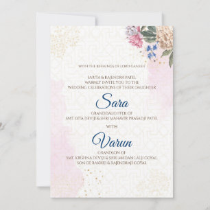 Digital Hindu Wedding Card Indische Hochzeitkarte Einladung