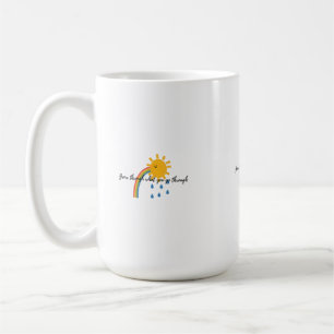 Digital Illustration of Smiling Sun with Rainbow Kaffeetasse