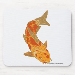 Digital-Illustration von Koi Karpfen Mousepad