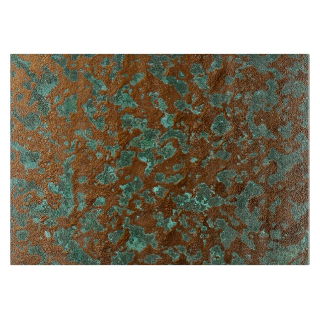 Digital-Imitat-kupferne Patina Druckmuster Schneidebrett (Vorderseite)