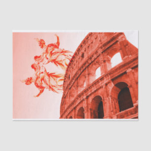 Digital-Kunst von Colosseum und von Statuen/von Seidenpapier