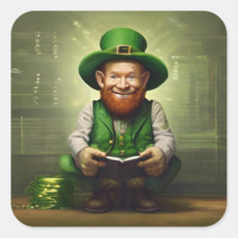Digital Leprechaun Replechaun Quadratischer Aufkleber