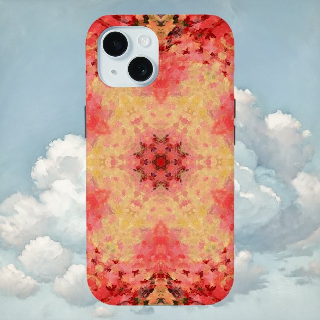 Digital Mandala Gelb, Rosa und Rot Case-Mate iPhone Hülle (Yellow Pink and Red Digital Paint Mandala iPhone Case By Wormhole Orbital)