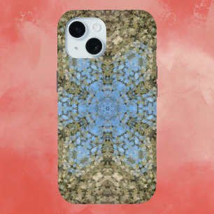 Digital Mandala Gelb und Blau Case-Mate iPhone Hülle
