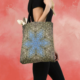 Digital Mandala Gelb und Blau Tasche