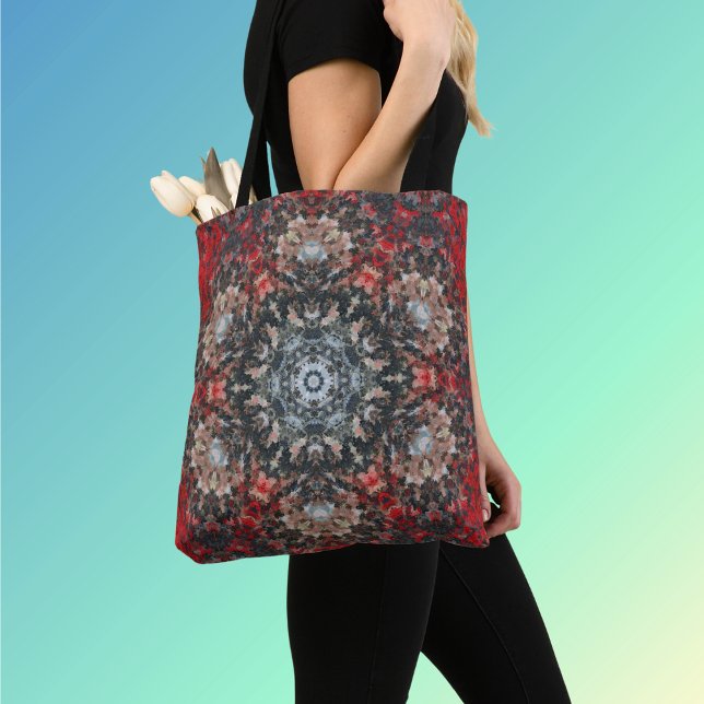 Digital Mandala Red und White Tasche (Von Creator hochgeladen)