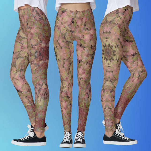 Digital Mandala Red Yellow and Brown Leggings (Von Creator hochgeladen)