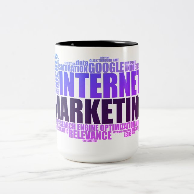 Digital-Marketing Zweifarbige Tasse (Mittel)