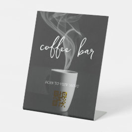 Digital-Menü mit QR-Code Sockelschild