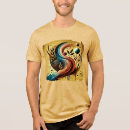 Digital Mirage - Futuristisches Abstrakt Print T-S Tri-Blend Shirt