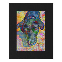 Digital Mixed Media Black Leinwand Art
