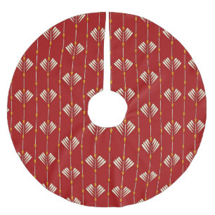 Digital Mughal: Textile Pflanze Artwork. Polyester Weihnachtsbaumdecke